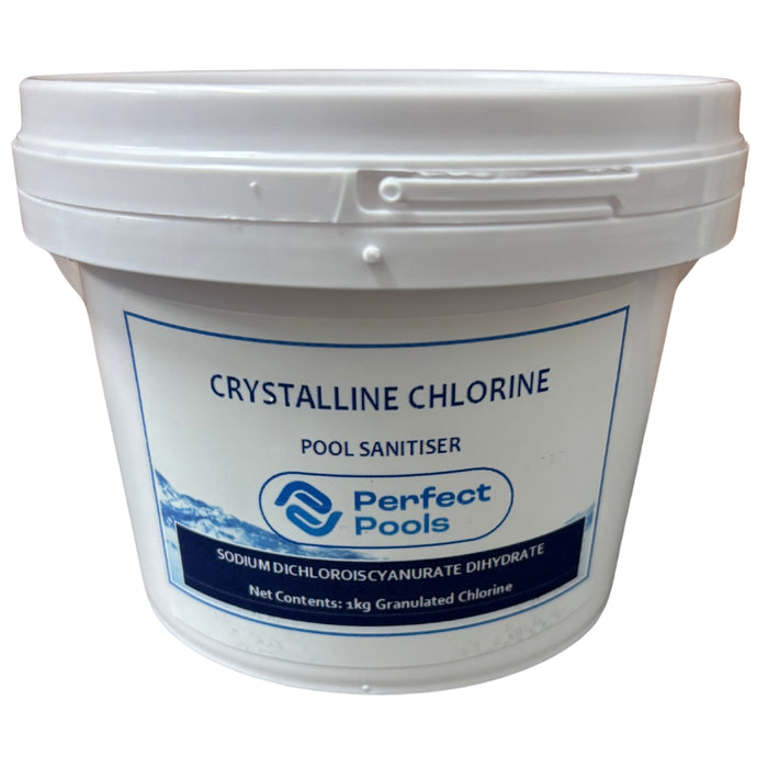 Crystalline Chlorine – 1kg Stabilised Granular Di-Chlor for Pools & Spas