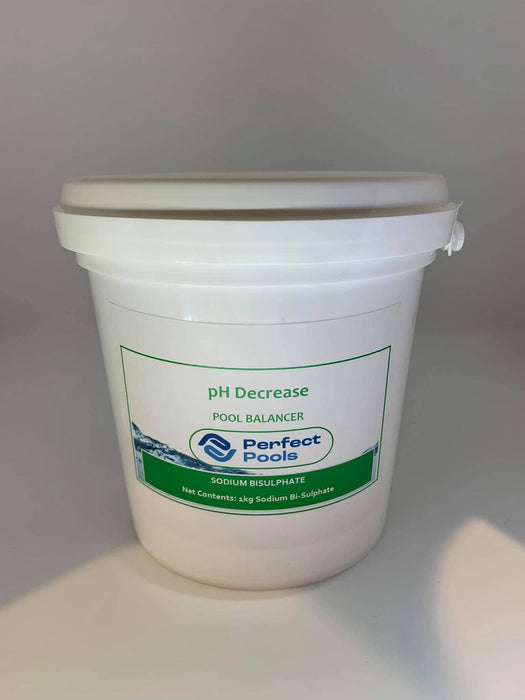 pH Decrease/Reducer (Sodium Bi-Sulphate) 1kg – Essential for Pool & Spa pH Balance