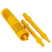 Yellow mineral spa purifier cartridge with its extension pieces