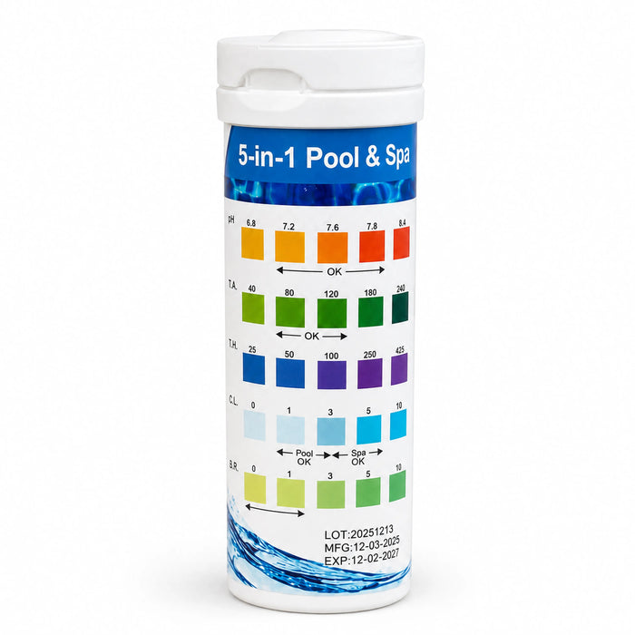 5-in-1 Pool & Spa Test Strips | 25 Pack