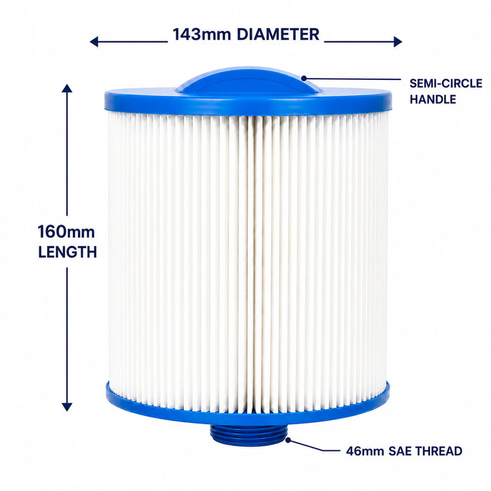 Alpine C18 Spa Filter | CD18 BBF5QP02 | 143mm x 160mm Replacement