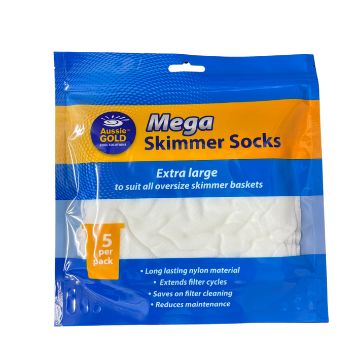 Aussie Gold Mega Skimmer Socks – 4 x 5 Pack (20 Total) for Medium to Large Skimmer Baskets