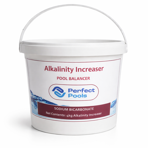 Perfect Pools Calcium Increaser 4kg white pail with purple label - pool and spa water hardness treatment NZ
