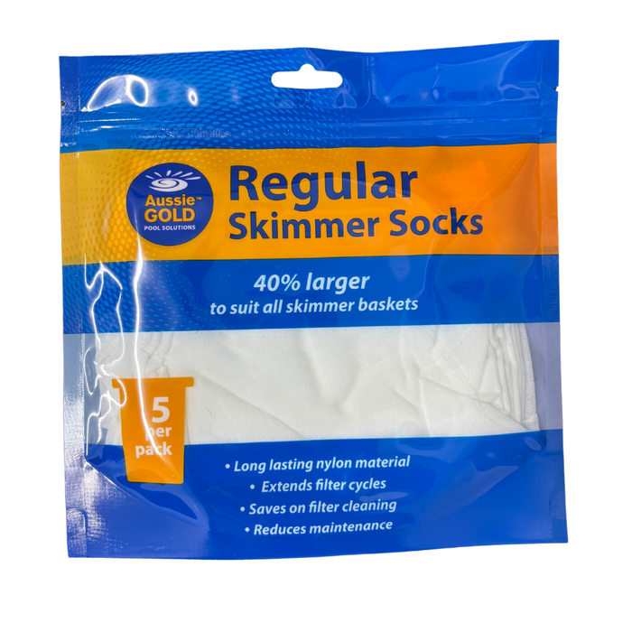 Aussie Gold Regular Skimmer Socks – 5 Pack for Pool Skimmer Baskets