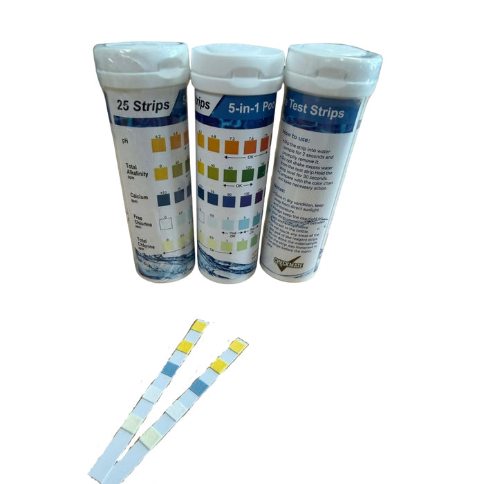 5-in-1 Pool & Spa Test Strips (25 Pack) – Accurate Water Testing