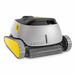 Dolphin X40 Plus robotic pool cleaner with grey tracks and yellow side panels on white background