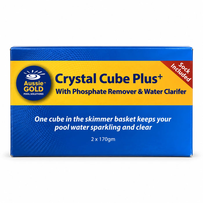 Aussie Gold Crystal Cube Plus phosphate remover and water clarifier, two-cube pack