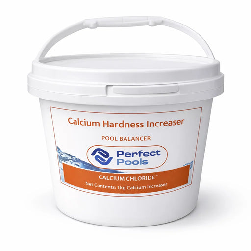 Perfect Pools calcium hardness increaser 1 kg calcium chloride bucket