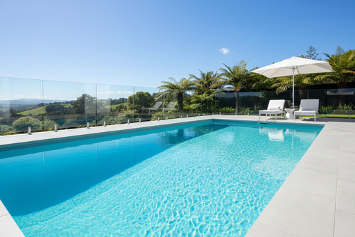 Crystal clear pool water