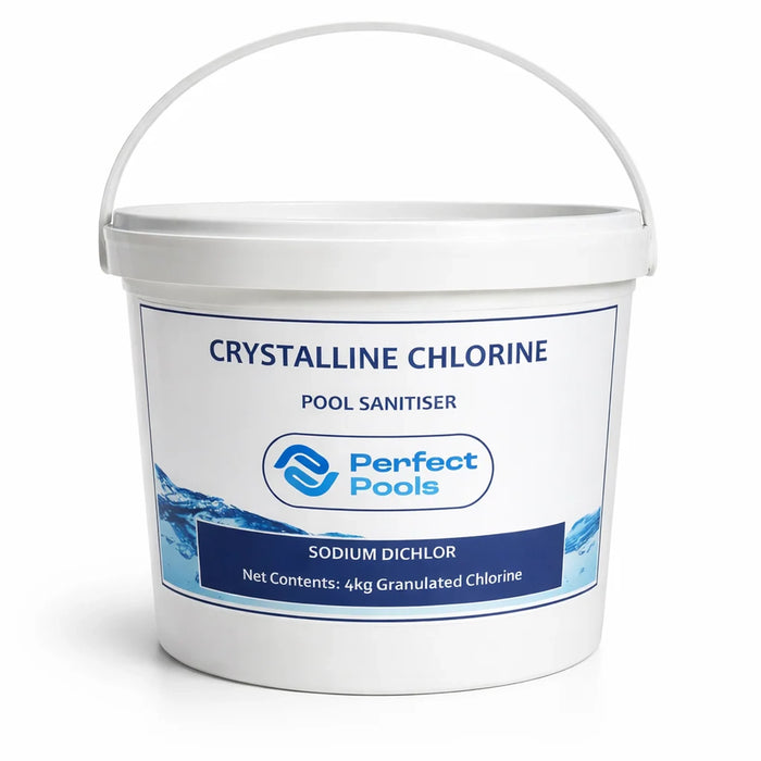 Perfect Pools crystalline chlorine 4 kg sodium dichlor bucket