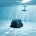 Dolphin Liberty 600 pool cleaner retrieval illustration with the Click-Up rattle above the water