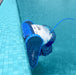 Dolphin S150 robotic pool cleaner at the pool waterline