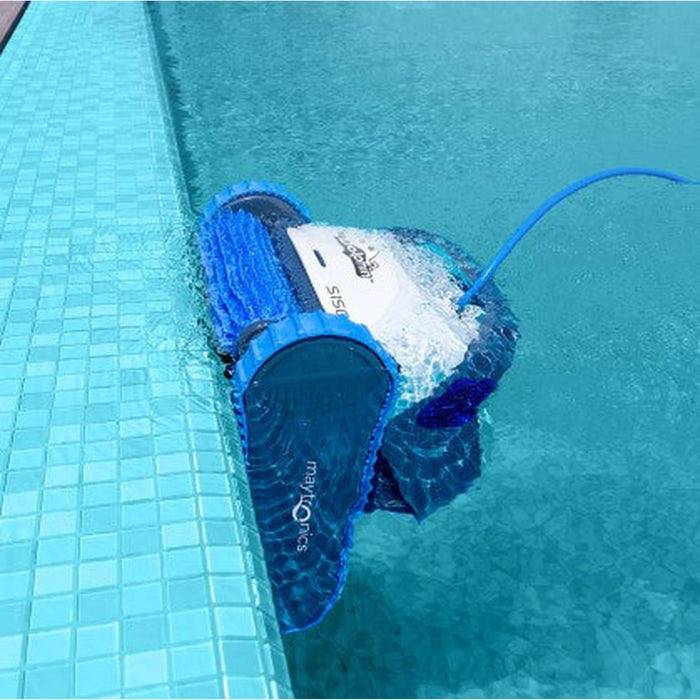 Dolphin S150 robotic pool cleaner at the pool waterline