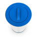 Top view of Freeflow 46 spa filter showing the blue lifting handle