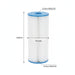 HotSpring C50 / HS50 filter diagram showing 356 mm height, 161 mm diameter and 51 mm openings