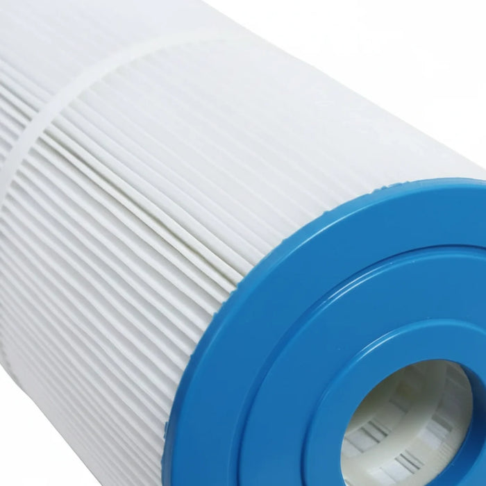 Close-up of HotSpring C50 / HS50 filter pleats and blue end cap