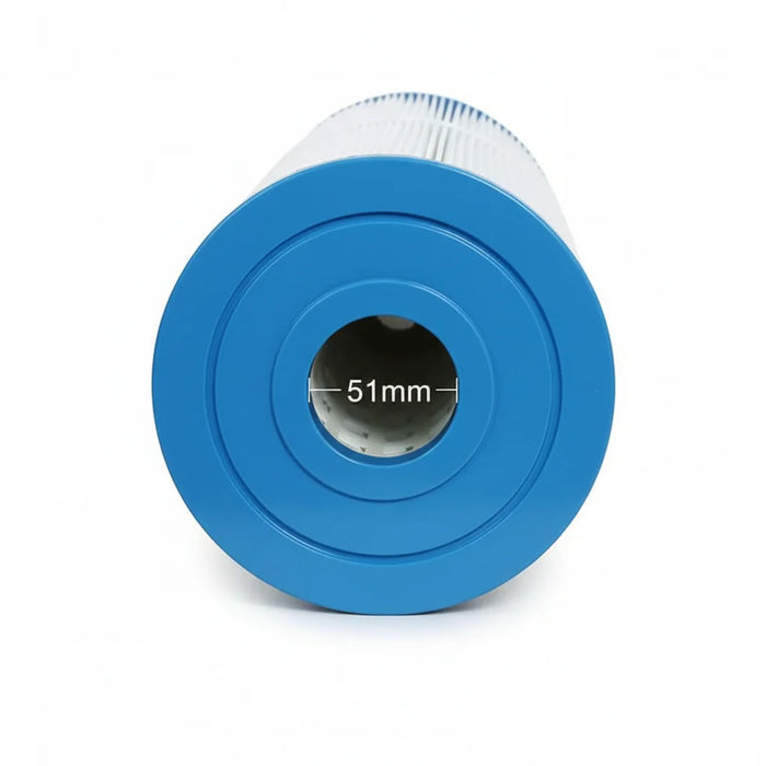 End view of HotSpring C50 / HS50 spa filter showing the 51 mm centre opening