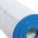 Close-up of HotSpring C50 / HS50 filter pleats and blue end cap