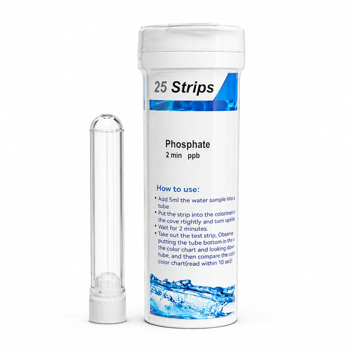 Phosphate Test Strips with Testing Vial | 25 Pack