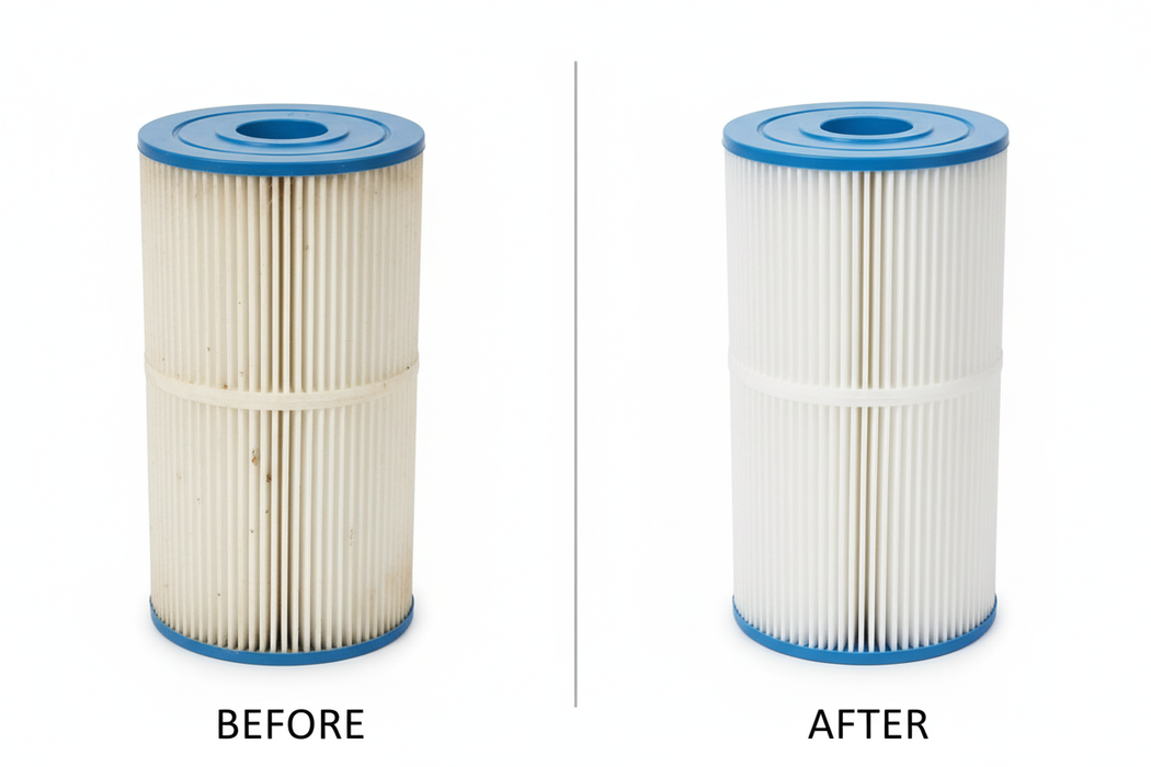 Realistic Before/After Filter Cleaning Comparison