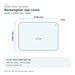 Size diagram for the 2100 x 1500mm charcoal spa cover with R200 corners, 100mm centre and 70mm edges.