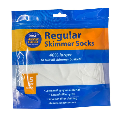 Aussie Gold Regular Skimmer Socks packaging, 5 socks per pack