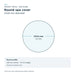 Size diagram for the 2310mm round charcoal spa cover, with 100mm centre and 70mm edge thickness.