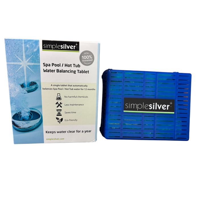 Simple Silver spa treatment case with instruction leaflet
