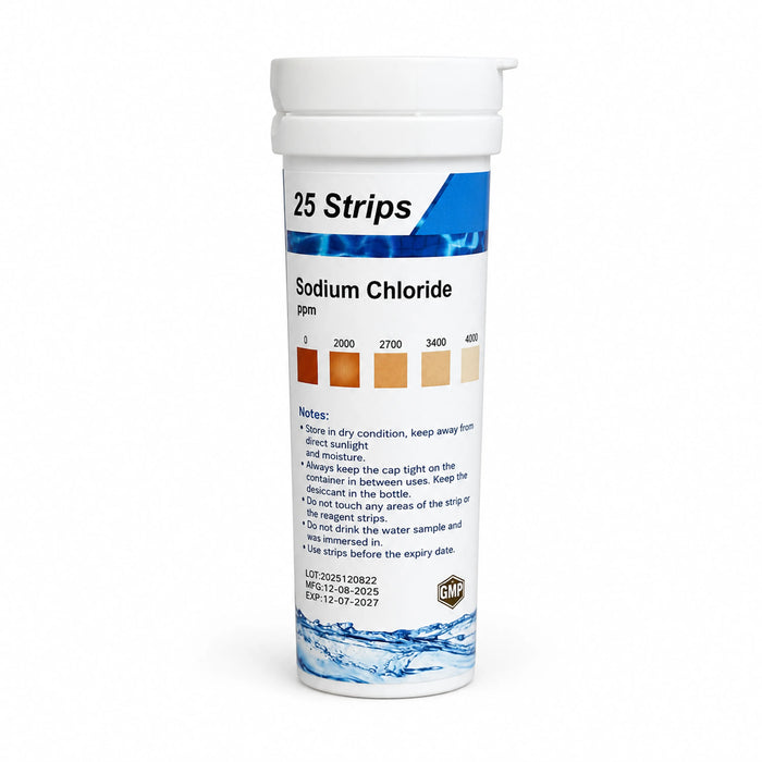 Salt Pool Test Strips | Sodium Chloride | 25 Pack