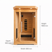 Solo infrared sauna diagram showing 900 mm width, 900 mm depth and 1900 mm height