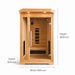 Solo infrared sauna diagram showing 900 mm width, 900 mm depth and 1900 mm height