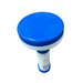 Spa floating tablet dispenser viewed from above, showing the blue lid