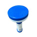 Spa floating tablet dispenser viewed from above, showing the blue lid