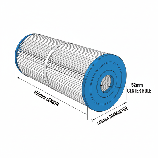 Spaquip C75 Filter - Dimensions