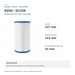SQ50 / Q1259 size guide: length 227 mm, outside diameter 143 mm, top and bottom openings 53 mm.