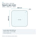 Size diagram for the 1800 x 1800mm charcoal spa cover with R250 corners, 100mm centre and 70mm edges.