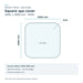 Size diagram for the 2000 x 2000mm charcoal spa cover with R350 corners, 100mm centre and 70mm edges.