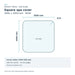 Size diagram for the 2050 x 2050mm charcoal spa cover with R250 corners, 100mm centre and 70mm edges.