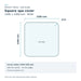 Size diagram for the 2300 x 2300mm charcoal spa cover with R250 corners, 100mm centre and 70mm edges.
