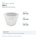 WA72 size guide: top diameter 205 mm, height 135 mm, base diameter 145 mm.