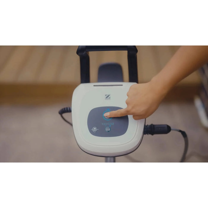 Zodiac CX-series robotic pool cleaner control unit being operated