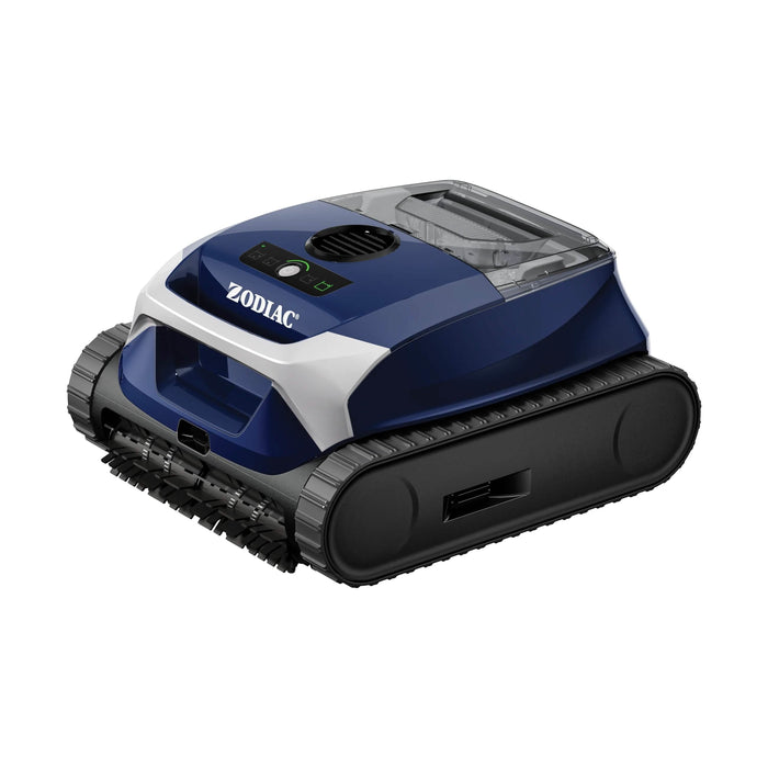 Zodiac FreeRider FR350 iQ cordless robotic pool cleaner on a white background