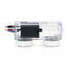Zodiac R0710800 Ezi Salt 24 replacement cell with clear housing, a short dark electrode pack, two white lower unions and colour-coded terminals.