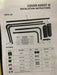 Spa cover lifter parts list sheet showing the cover assist components, fittings and hardware required for installation.